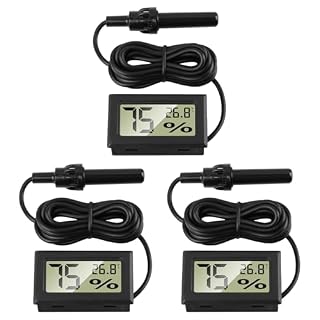 OMCGG lot de 3 thermomètres hygromètres numériques, sonde 1,5 m