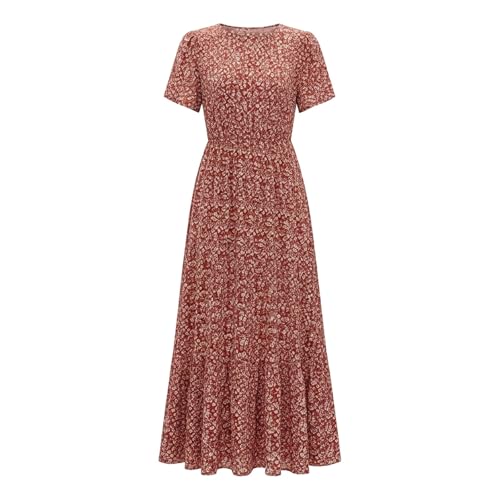 Vestido maxi elegante de fiesta estampado para mujer con diseño cómodo 4