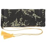 MOBUTOFU Japanische Schwerttasche aus Seide mit Quaste Verstellbare Vintage Wakizashi Tragetasche Robuste Kampfsport Waffentasche für Schwerter und Stöcke