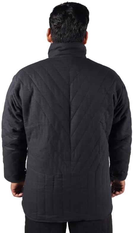 Miniatura 4 de THE MEDIEVALS Abrigo de gambeson de manga completa acolchado grueso medieval con armadura de Aketon rezagado, tela de algodón