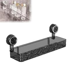 Suction Cup Shower Caddy Shelf - No-Drill Movable Storage Holder for Bathroom Kitchen - Wall-Mounted Shower Organizer Accessory