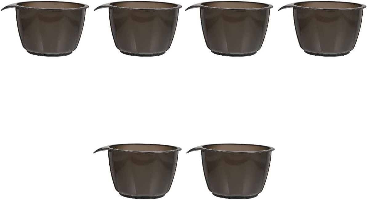 Beaupretty 6 pcs Dish Bowl Bowls Plate Stylist Tool for Mixing Clear Coloring Hair Treatments Plastic Tint Professional Practical Applicator Salon Home Compact Sturdy Dye Tools