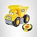 CAT Construction Toys, Junior Crew Lil' Movers Remote Control Truck, RC Car + Dump Truck, Working Headlights, with Child Friendly Controller
