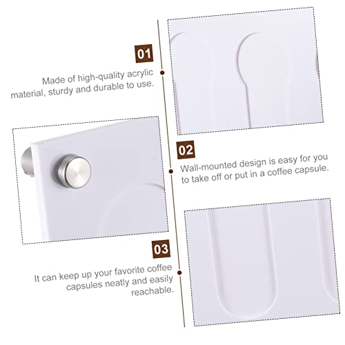 Support à capsules de café acrylique mural YARNOW, solution gain de place - 3
