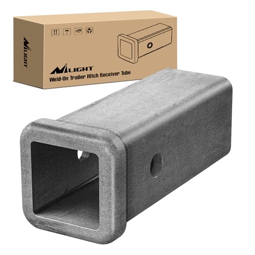 Image of Nilight Hitch Adapter 2 inch x 7 inch Combo Bar Trailer Receiver Tube Weld-on Raw Steel Hitch Bar