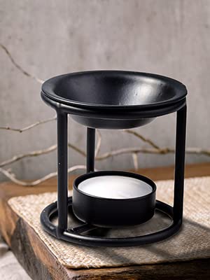 Incense Burner, Iron Black Plated Height 2.75 Inch #TOP1