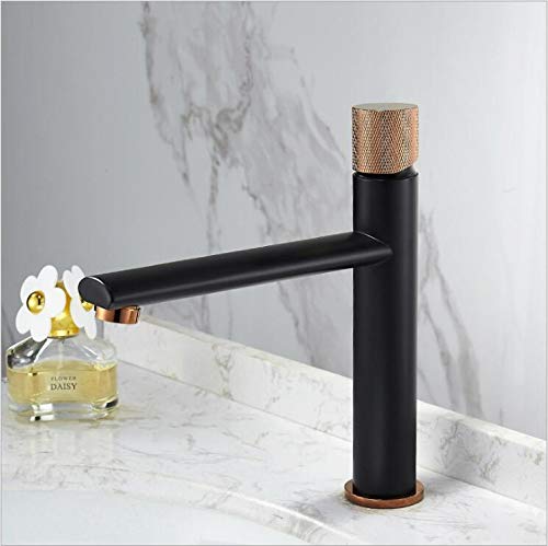 Grifo de cocina monomando con caño giratorio y diseño plegable en latón oro negro
