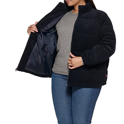 Levi's Women's Zoe Puffer Jacket (Standard & Plus Sizes), Navy Corduroy, X-Small #TOP3
