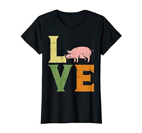 Love Pig Farm Animal Farming Country Farmer Women Girls Gift Camiseta