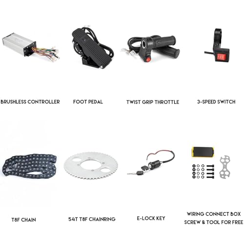 36V Electric Brushless DC Motor Kits 1000W BLDC Mid Motor 3100RPM 27.7A with 30A Speed Controller Handlebar Twist Grip Throttle Go Kart Motor Kit by Kunray - Used condition - Image 6