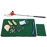 ZYHHDP Kit de Jeu de Mini Golf d'intérieur Ensemble de Golfs Jouet avec Coussin Vert Chaises de Balle de Putter pour Enfants Kit de Golfs Ensemble de Parcours de Golfs