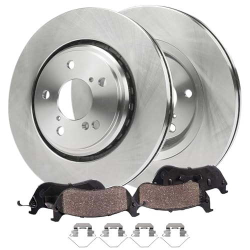 Image of Detroit Axle - Front Brake Kit for Honda 2019-2025 Passport | 2015-2017 Odyssey Disc Brake Rotors and Ceramic Brakes Pads 2015 2016 2017 2020 2021 2022 2023 2024 2025 Replacement