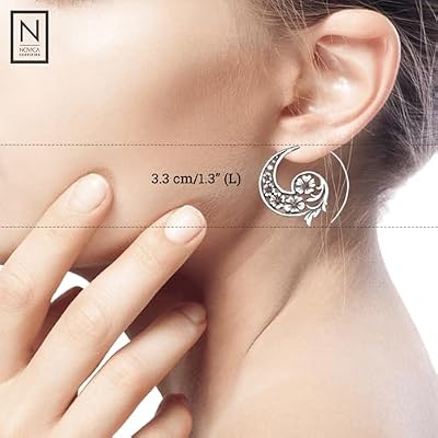 NOVICA Artisan Handmade .925 Sterling Silver Drop Shaped from Indonesia Animal Themed Sea Life Earrings