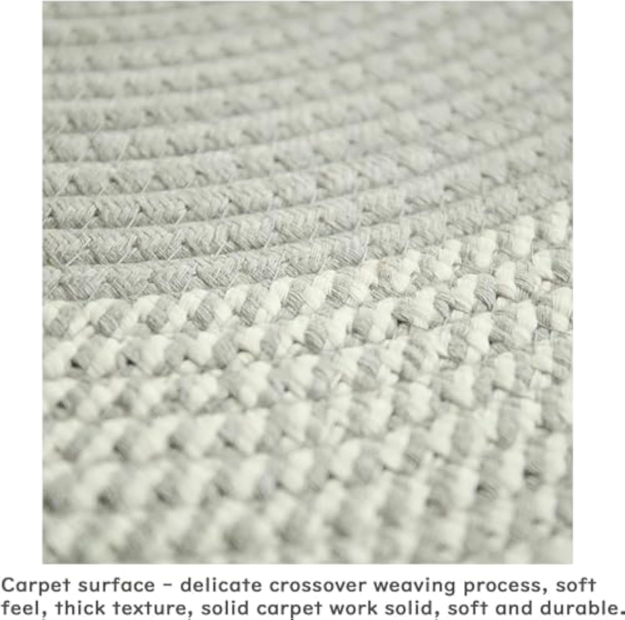 Classic Natural Hand Woven Area Rug, Cotton and Linen