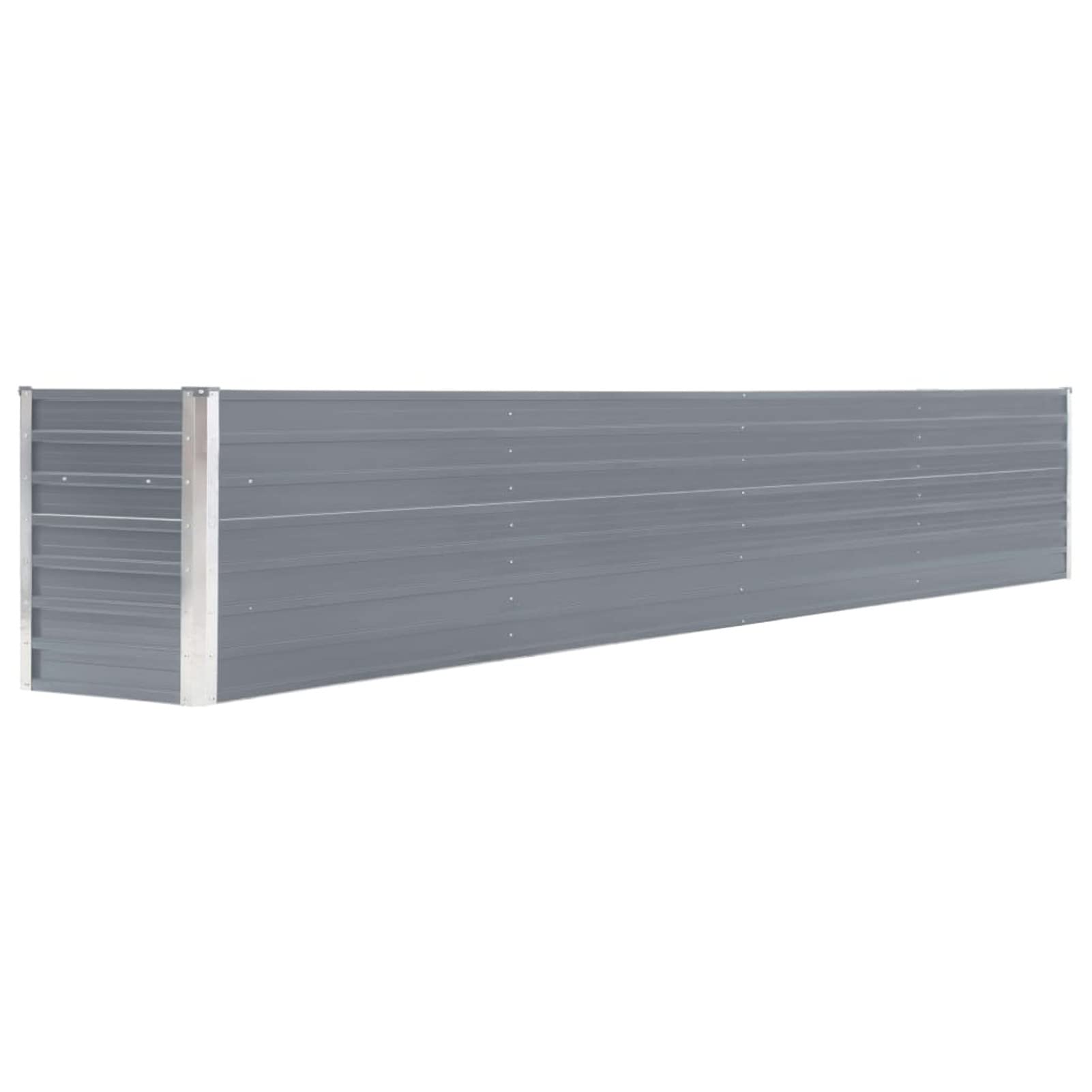 Arriate, Mesa De Cultivo, Huerto Domestico, Cultivo De Plantas Aromaticas, Arriate De Jardín, de jardín de Acero galvanizado Gris 320x40x45 cm