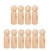 Produktbild Healifty 10 Stück Holzfiguren Holz Spielfiguren zum Bemalen Basteln Holzkegel Dekoration Ornament