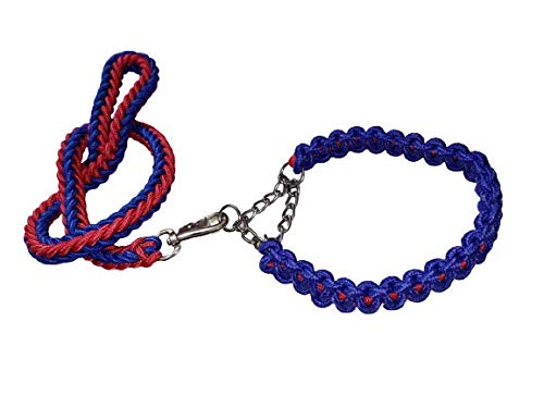 PSK PET MART Strong Nylon Pet Choke Martingale Collar Leash Splitter Coupler with Clip and Extra Strong Brass Snap Hook for Maxi and Large Dogs (Red and Blue) (B08J3T8L5N) Amazon Price History, Amazon Price Tracker