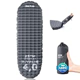 HIKENTURE 460g Matelas de Camping Ultra-léger, R-Valeur 4 - avec Sac Pompe...