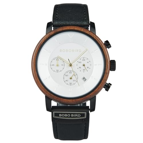 Montre en bois pour homme tendance Blanc C à porter au quotidien