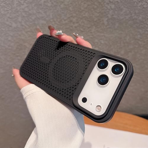 RNOZX For iPhone 16 Plus�p���M���b�V�����C�����X�[�d�P�[�X�ʋC���n�[�h�J�o�[�iFor iPhone 16 Plus�p/�u���b�N�j