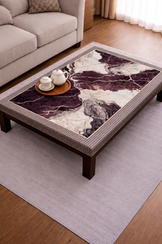 Image of AAZEEM Printed Tablecloth Soft Feel Foil Print Table Cover 4-6 Seater,Table Cover,Dining Table Cover, Table Linen,Dining Table Chair Cover,Dining Table Cover 6 Seater |Grey|36 X 54 Inches