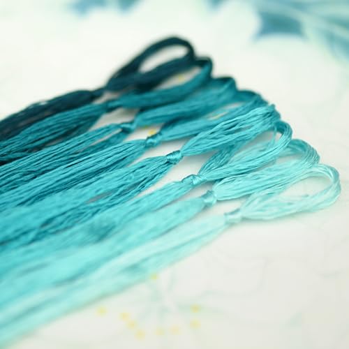 Image of MIINGGUXIUYI Mulberry Silk Floss Embroidery Thread Floss-Cross Stitch Threads China Silk Woven Jewelry Threads DIY Sewing Kits (94)