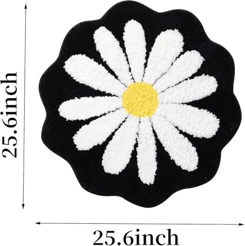 Image of AAZEEM Mat Rugs Non-Slip Abstract Bath Rugs Cute Mat Washable for Tube|Rectangular Door Mat for Home |Drawingroom |Easy Clean Indoor and Outdoor Floor Mat |Dark Black |