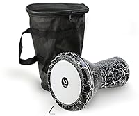 Orientalische Kinder Darbuka Trommel Percussion Aluguß gerissener Lack Effeckt Schwarz/Weiß