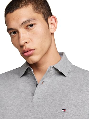 Image of Tommy Hilfiger Men's Short Sleeve Polo Shirts in Classic Fit with Stretch and Organic Pique Cotton