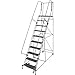 Cotterman Rolling Steel Ladder - 450-Lb. Capacity, 10-Step Ladder, 24in.L x 20in.W x 100in.H Platform, Model Number 1510R2632A1E20B4C1P6