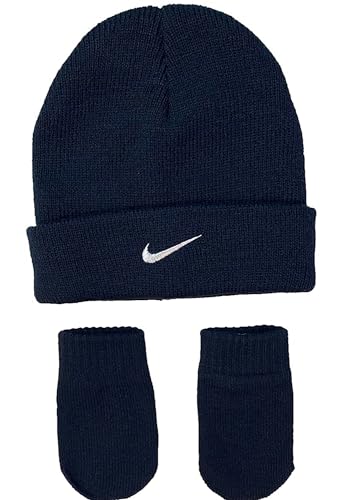Image of Nike Baby Boy`s Hat and Gloves 2 Piece Set Black