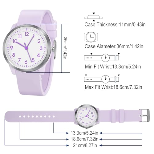 Nurses Watch for Nurses, Doctors, Medical Professionals, Students, Easy to Read Dial, 50M Waterproof Women\'s Men Medical Analog Watch with Second Hand, Soft Breathable Silicone Band
