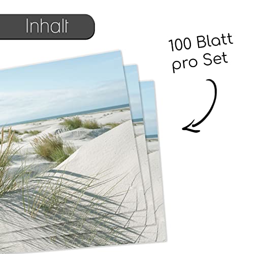 100 tovagliette con ugelli motivo i mare i DIN A3