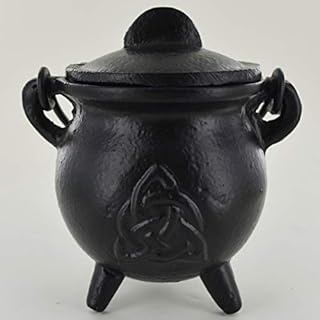 Cast Iron Cauldron Triquetra Small Witch & Magic Accessory for Wicca Potions Neopaganism Gift