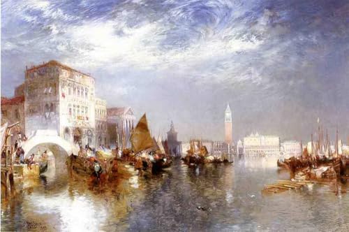Œuvres murales célèbres Venise peinture à l'huile paysage urbain sur toile