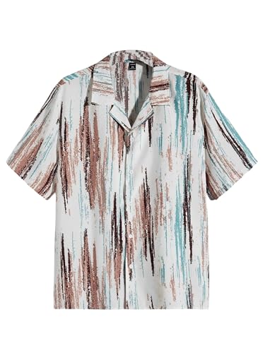 Image of Leriya Fashion Men's Rayon Regular Fit Shirt Casual Stylish | Short Sleeve | Printed Shirts| Summer Button Down