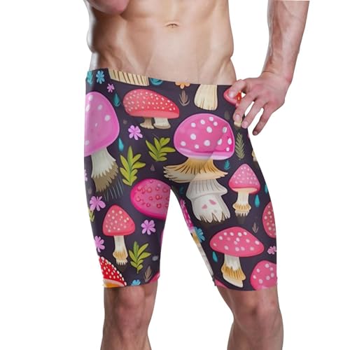 UMIRIKO Mushroom Colorful Men's Swim Jammers Swimsuit M B0401982