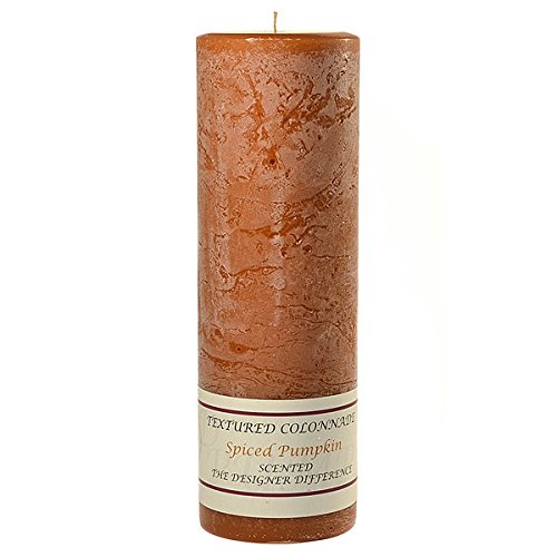 Textured 3X9 Spiced Pumpkin Pillar Candle For Wedding/Dinner, Holiday Event, Home Decoration, 90 To 110 Hours, 3 In. Diameterx9.25 In. Tall, 1 Piece #TOP21