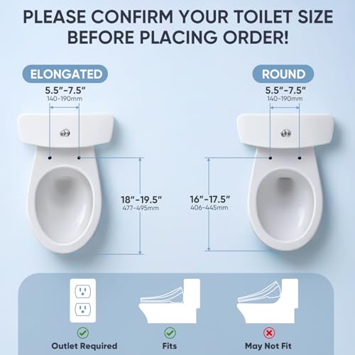 image for LEIVI Electric Bidet Toilet Seat with Wireless Remote and Side Panel, 