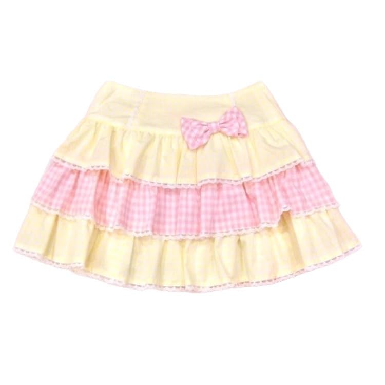 Women Kawaii Y2k Lolita Mini Skirt Sweet Bow Tie Ruffles Pleated Skirts