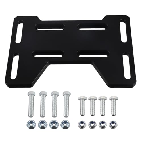 Adjustable Mini Bike Mounting Plate Adapter Bracket for Honda GX240 GX270 GX390 for Predator 420cc for DB30 to Big Block 8-13HP Engines Black