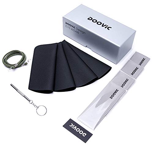 Doovic 4 Pack Blue Light Blocking Reading Glasses Anti Eyestrain Fashion Classic Style Spring Hinge Computer Readers For Women Men 3.00 Strength #TOP7