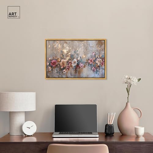 Art Remedy Fleur de Ruin II Canvas Fancy Floral Art, Gold Frame, 24" x 16" by Art Remedy - Image 2