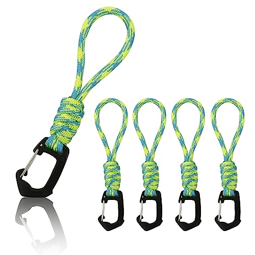 ZYDYRX 5 Stück Multifunktion Geflochtener Seil-Schlüsselanhänger...