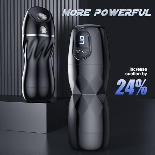 Image of EINSEO Male Sex Toys for Men, Waterproof Sex Toys with APP Control, 5 Suction & 9 Vibration Modes, Transparent 3D Sleeve, LCD Display, Detachable Design Pocket Pussy Adult Toys