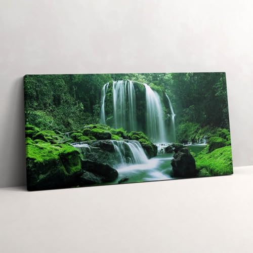 Image sur Toile Cascade Déco Murale Salon Tableau Photo 100x50cm