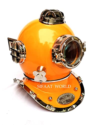 Diving Helmet US Navy Mark V, Deep Sea Divers Helmets, Full Size Diving Helmets Replica Perfect Nautical Gift for Divers (12 Inches - Medium)