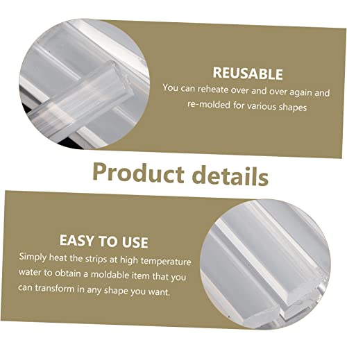 VILLFUL 1bag Moldable Thermoplastic Pellets Reusable Plastic Strips for Crafts Repairs of Flexible Polymorphs for Creative Projects
