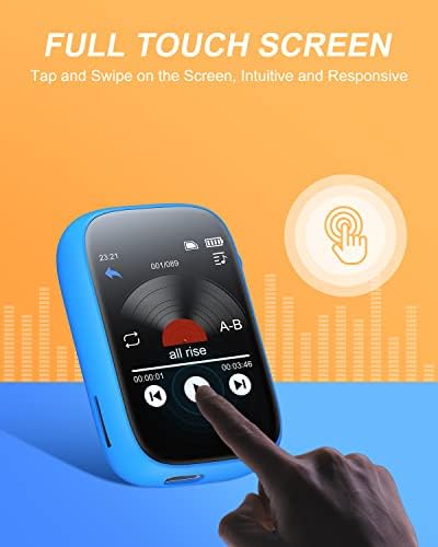 32GB MP3 Player Bluetooth 5.0 MECHEN 2.4'' Touchscreen Portable MP3 Player For Running with Line-in Recording, FM Radio, Speaker, Supports up to 128GB