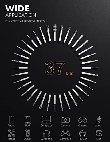 Ifu Mini Electric Screwdriver, 42 In 1 Precision Screwdriver Set – Small Cordless Power Screwdriver With Led Light & 37 Magnetic Bits, Repair Tool For Phone Laptop Camera Watch Computer #TOP1